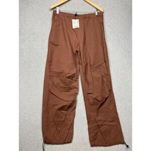 Zara Wide Leg Parachute Pants Womens Size 4/ 36 Rust Gorpcore Grunge Baggy Hip